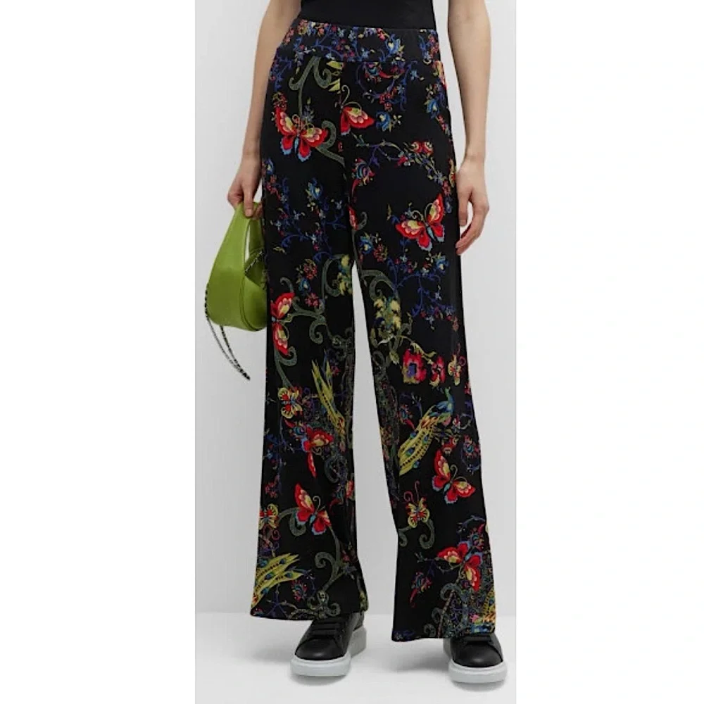 Johnny Was Pottery Knit Cardigan Wide Leg Pull On Pants Set‎ S/M Oriental Kimono